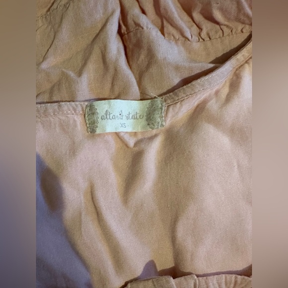 Altar’t State Women’s Sleeveless Button Down Peach Color Summer Dress Size XS - Picture 5 of 7